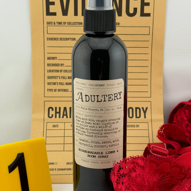 Adultery Room Spray - Presumed Innoscent - 8 oz