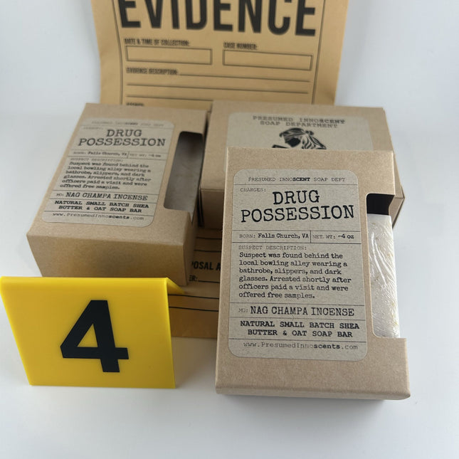 Drug Possession Soap Bar - 4 oz - group photo - Presumed Innoscent