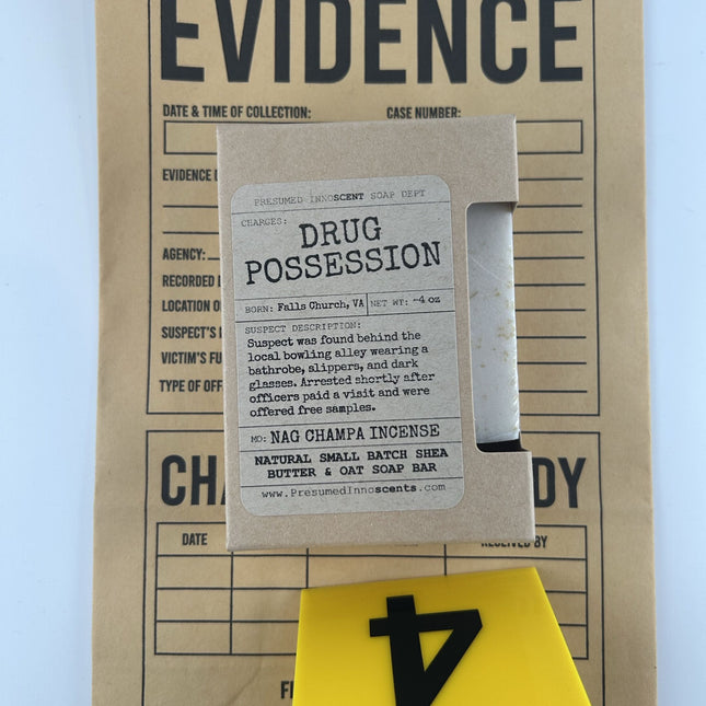 Drug Possession Soap Bar - 4 oz - Presumed Innoscent