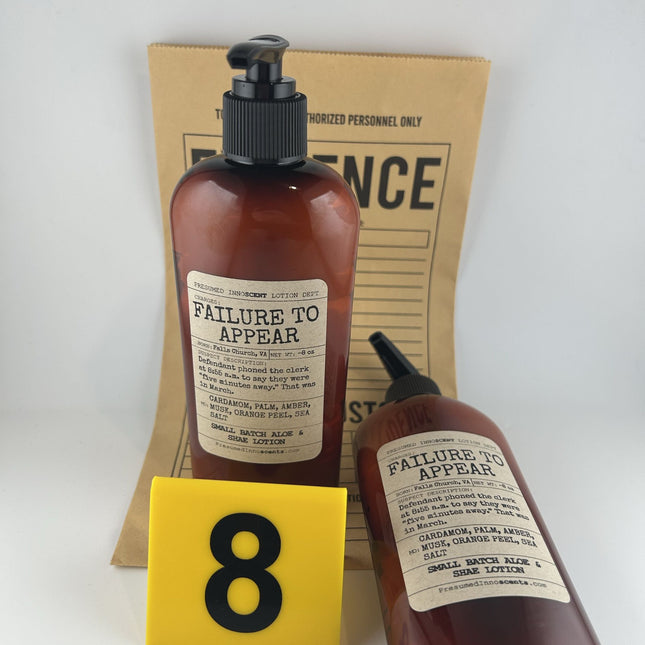 Failure to Appear Aloe & Shea Lotion - group photo - Presumed Innoscent
