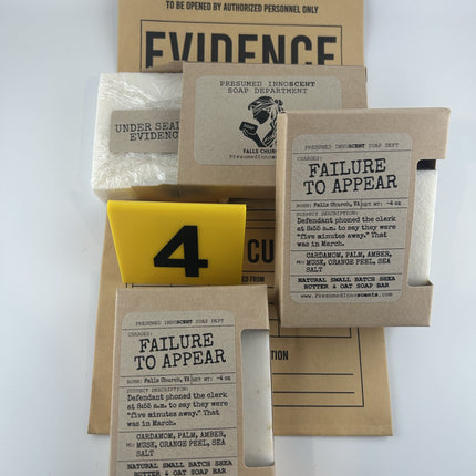 Failure to Appear Soap Bar - Presumed Innoscent