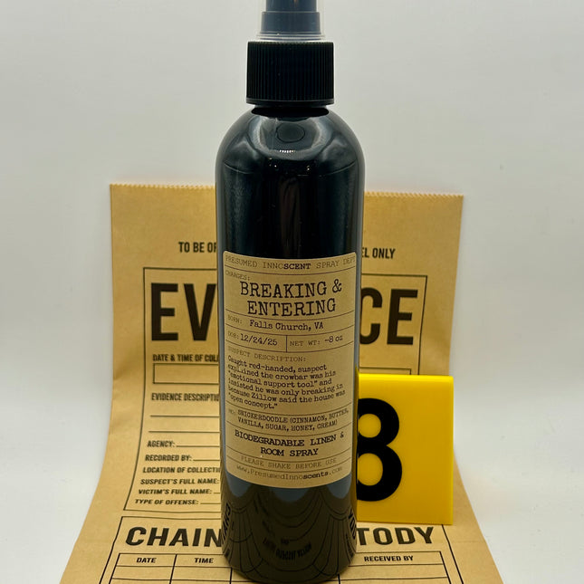 Breaking & Entering Room Spray 8 oz - Presumed Innoscent