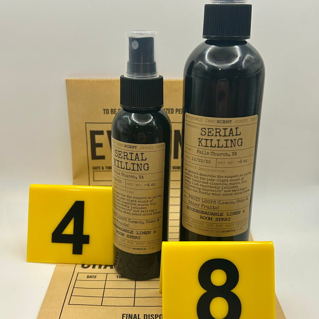 Serial Killing Room Spray 8 oz - Presumed Innoscent