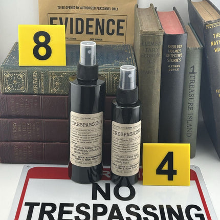 Trespassing Room and Fabric Spray 8 oz and 4 oz - Presumed Innoscent