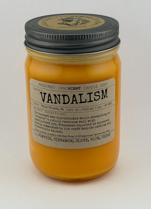 Vandalism Scented Candle - Presumed Innoscent - Large | Mayo Jar | 10.5 oz