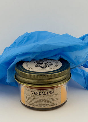 Vandalism Scented Candle - Presumed Innoscent - Small | Squat Jelly Jar | 3 oz