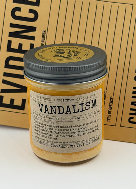 Vandalism Scented Candle - Presumed Innoscent - Medium | Jelly Jar | 6.5 oz