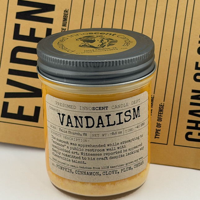 Vandalism Scented Candle - Presumed Innoscent - Medium | Jelly Jar | 6.5 oz