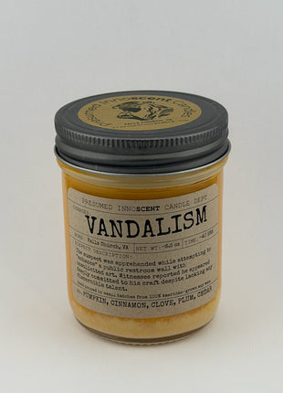 Vandalism Scented Candle - Presumed Innoscent - Large | Mayo Jar | 10.5 oz