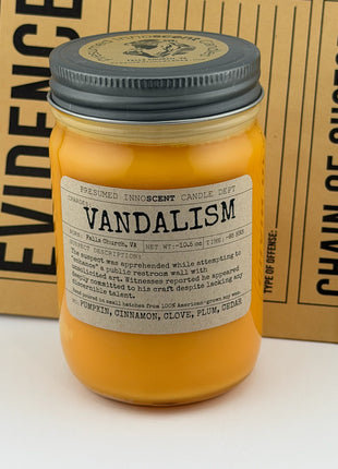 Vandalism Scented Candle - Presumed Innoscent - Large | Mayo Jar | 10.5 oz