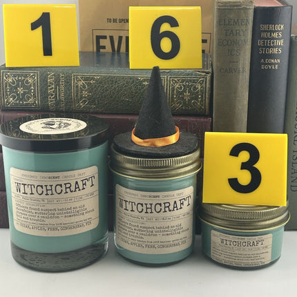 Witchcraft Scented Candle in all three sizes - Presumed Innoscent