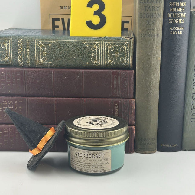 Witchcraft Scented Candle Small | Squat Jelly Jar | 3 oz - Presumed Innoscent