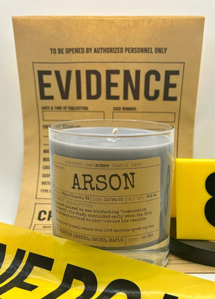 Arson Scented Candle Small | Squat Jelly Jar | 3 oz - Presumed Innoscent