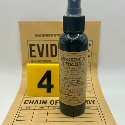 Breaking & Entering Room and Fabric Spray 4 oz - Presumed Innoscent
