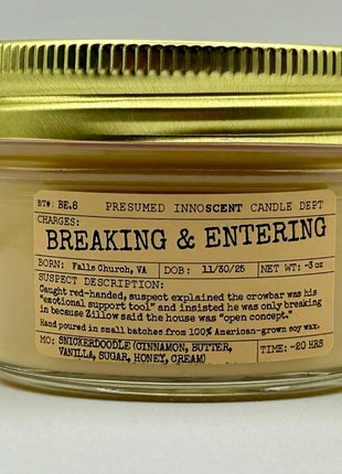 Breaking & Entering Scented Candle Large | Old Fashioned Glass | 8.4 oz - Presumed Innoscent