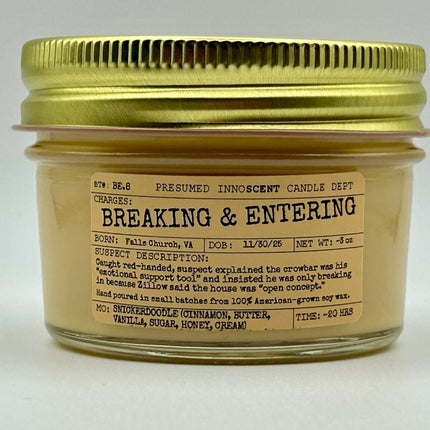 Breaking & Entering Scented Candle - Presumed Innoscent