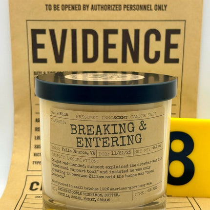 Breaking & Entering Scented Candle - Presumed Innoscent