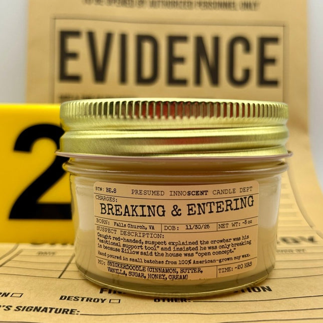 Breaking & Entering Scented Candle Large | Old Fashioned Glass | 8.4 oz - Presumed Innoscent