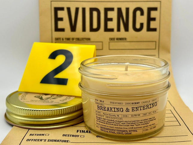 Breaking & Entering Scented Candle - Presumed Innoscent