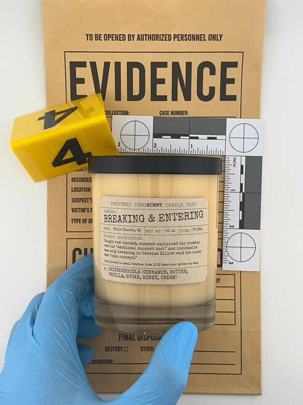 Breaking & Entering Scented Candle Extra Large | Double Old Fashioned Glass | 11 oz - Presumed Innoscent
