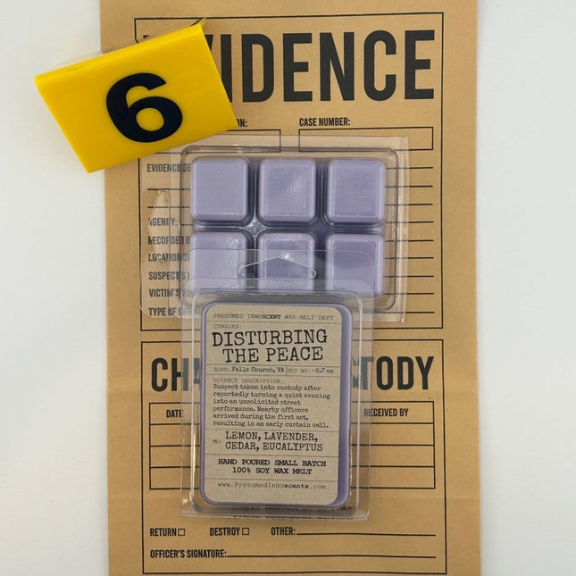 Disturbing the Peace 6pc Wax Melt - Presumed Innoscent