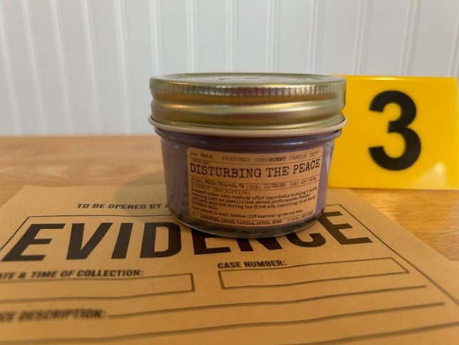 Disturbing the Peace Scented Candle - Presumed Innoscent