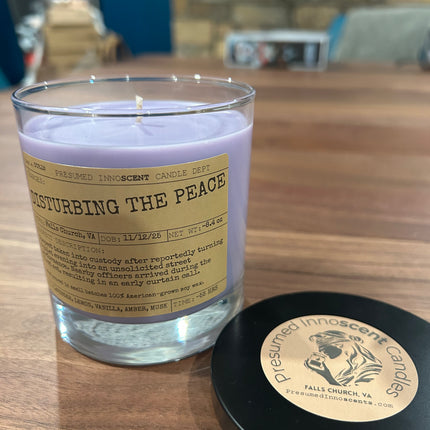 Disturbing the Peace Scented Candle Medium | Jelly Jar | 6.5 oz - Presumed Innoscent