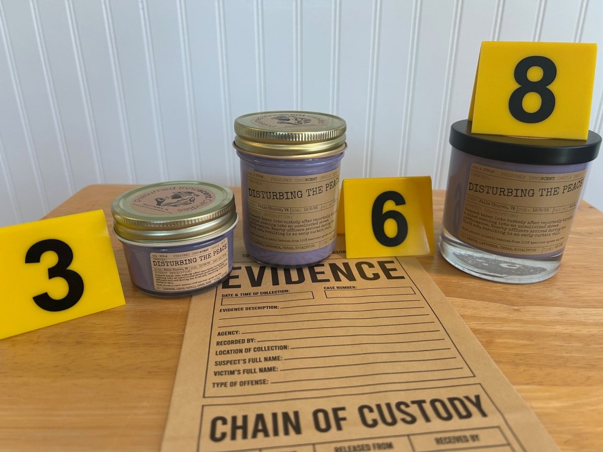 Disturbing the Peace Scented Candle - Presumed Innoscent