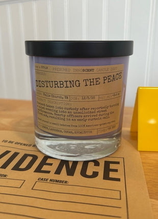 Disturbing the Peace Scented Candle Large | Old Fashioned Glass | 8.4 oz - Presumed Innoscent