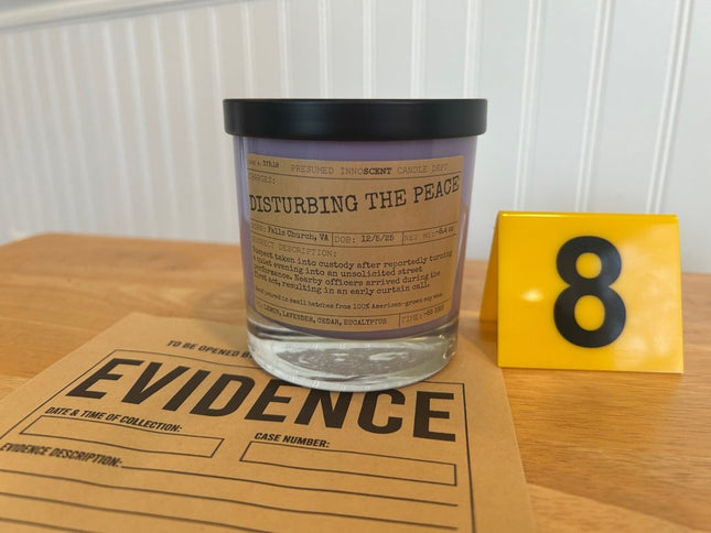 Disturbing the Peace Scented Candle - Presumed Innoscent