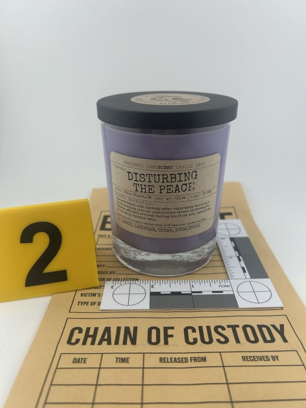 Disturbing the Peace Scented Candle Extra Large | Double Old Fashioned Glass | 11 oz - Presumed Innoscent