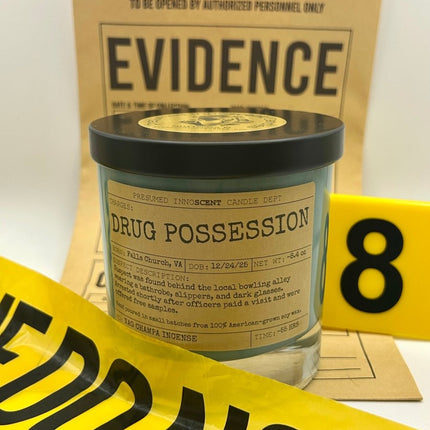 Drug Possession Scented Candle - Presumed Innoscent -