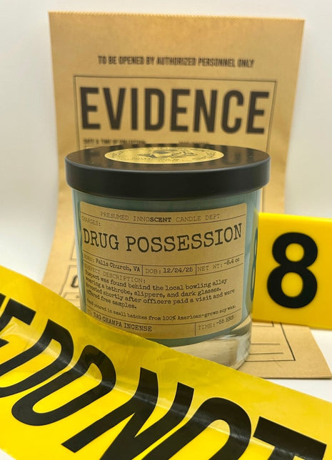 Drug Possession Scented Candle - Presumed Innoscent
