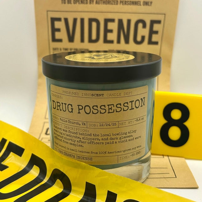 Drug Possession Scented Candle - Presumed Innoscent
