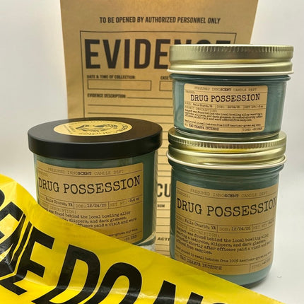 Drug Possession Scented Candle - Presumed Innoscent -