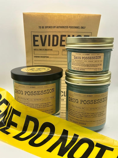Drug Possession Scented Candle - Presumed Innoscent -
