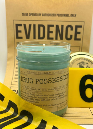 Drug Possession Scented Candle - Presumed Innoscent - Medium | Jelly Jar | 6.5 oz