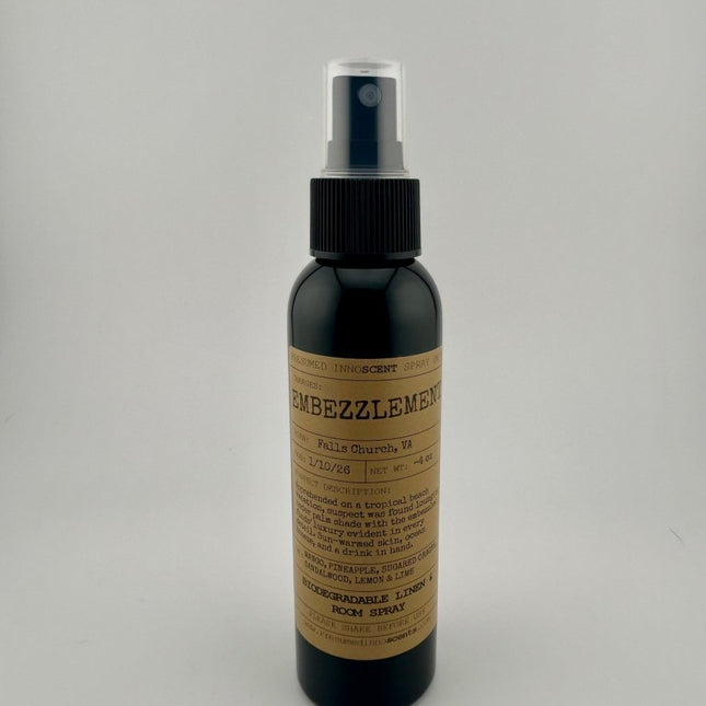 Embezzlement Room and Fabric Spray 4 oz - Presumed Innoscent