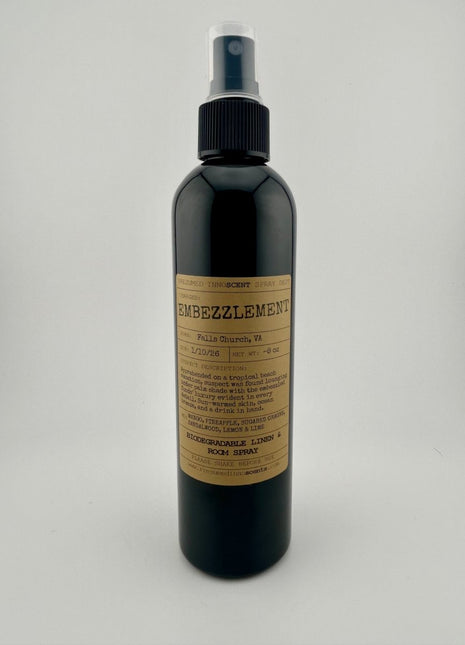 Embezzlement Room Spray 8 oz - Presumed Innoscent