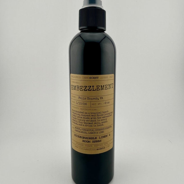 Embezzlement Room Spray 8 oz - Presumed Innoscent