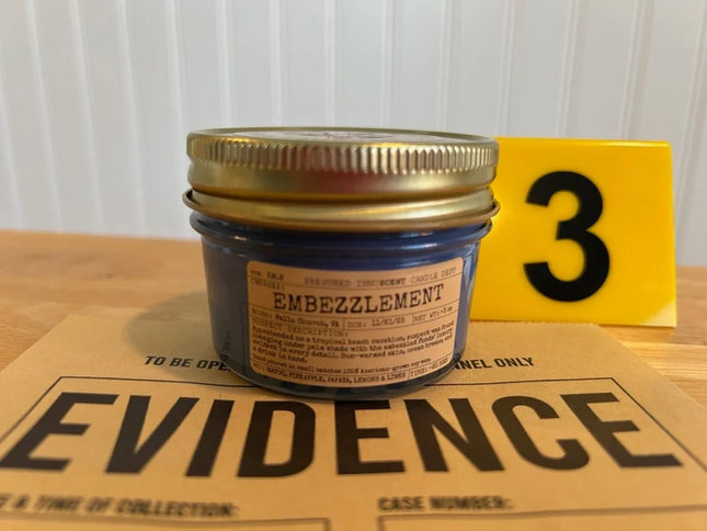 Embezzlement Scented Candle - Presumed Innoscent