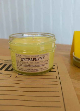 Entrapment Scented Candle Small | Squat Jelly Jar | 3 oz - Presumed Innoscent