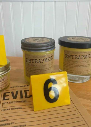 Entrapment Scented Candle Small | Squat Jelly Jar | 3 oz - Presumed Innoscent