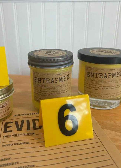 Entrapment Scented Candle Small | Squat Jelly Jar | 3 oz - Presumed Innoscent