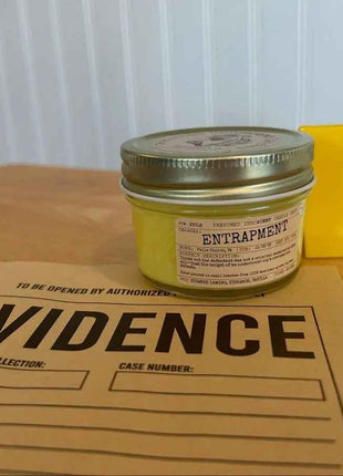Entrapment Scented Candle Small | Squat Jelly Jar | 3 oz - Presumed Innoscent