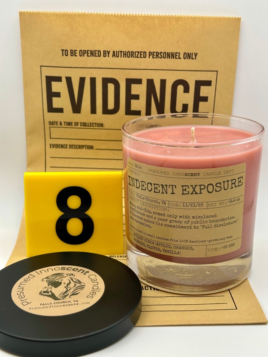 Indecent Exposure Scented Candle - Presumed Innoscent