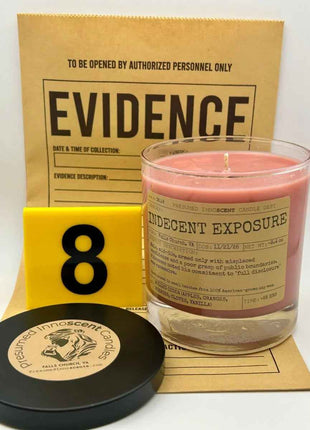 Indecent Exposure Scented Candle Small | Squat Jelly Jar | 3 oz - Presumed Innoscent
