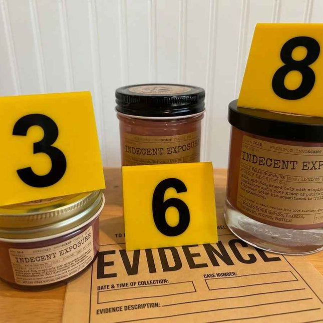 Indecent Exposure Scented Candle Small | Squat Jelly Jar | 3 oz - Presumed Innoscent