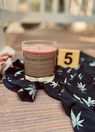Indecent Exposure Scented Candle Small | Squat Jelly Jar | 3 oz - Presumed Innoscent
