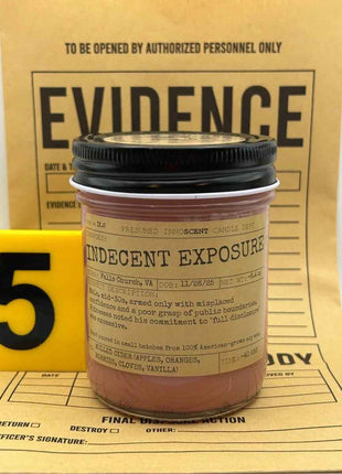 Indecent Exposure Scented Candle Small | Squat Jelly Jar | 3 oz - Presumed Innoscent